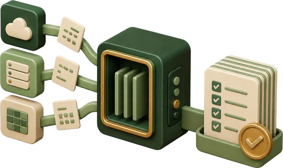 Geordneter digitaler Datenfluss in der inordo Plattform